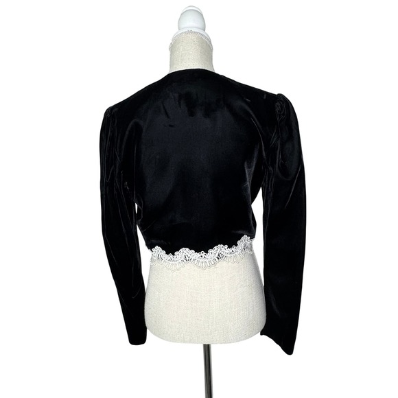 Vintage Talbots x Scott McClintock Black velvet Bolero Jacket - Picture 2 of 7